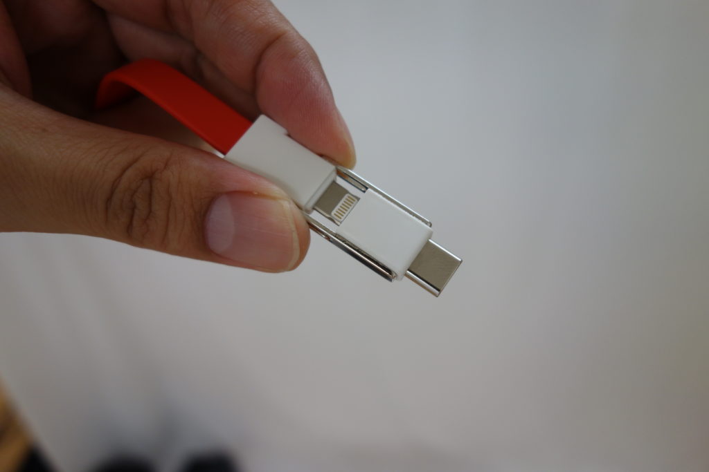 Type-Cを引っ張り出すとLightning端子が顔をだす